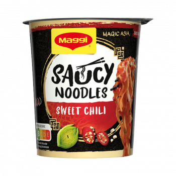 Maggi Magic Asia Saucy Noodles Sweet Chili, Instant Nudel Snack, 1 Portion, 75 Gramm